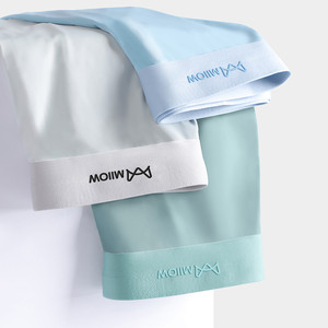 猫人抗菌裆男士内裤男冰丝无痕四角裤运动纯棉裆平角大码裤青少年