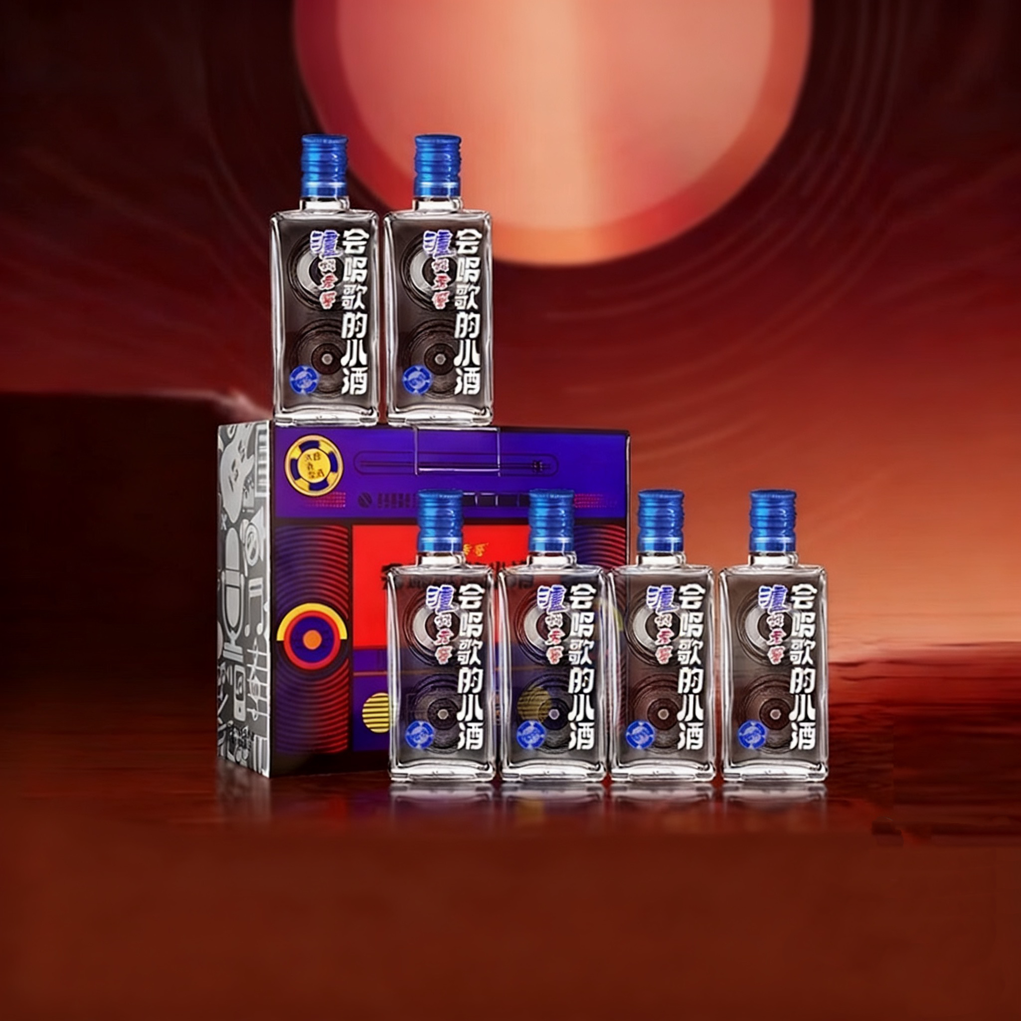 泸州老窖会唱歌的小酒（窖响）52度浓香型100ml*6瓶*1盒 74元