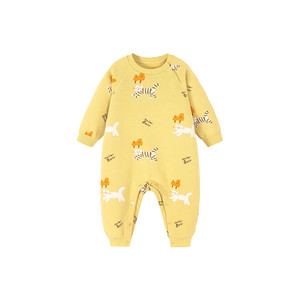 迷你巴拉巴拉婴儿加绒衣服新生儿宝宝保暖连体衣爬服2025年秋冬款