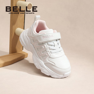百丽童鞋儿童小白鞋女童运动鞋学生校园返校鞋秋季新款男童休闲鞋