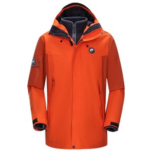 骆驼熊猫系列户外橙色冲锋衣女款三合一2025新款登山服好看外套男