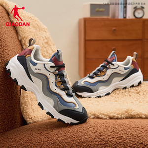 乔丹复古老爹鞋男棉鞋冬季皮面防泼水休闲鞋加绒保暖运动鞋男鞋子