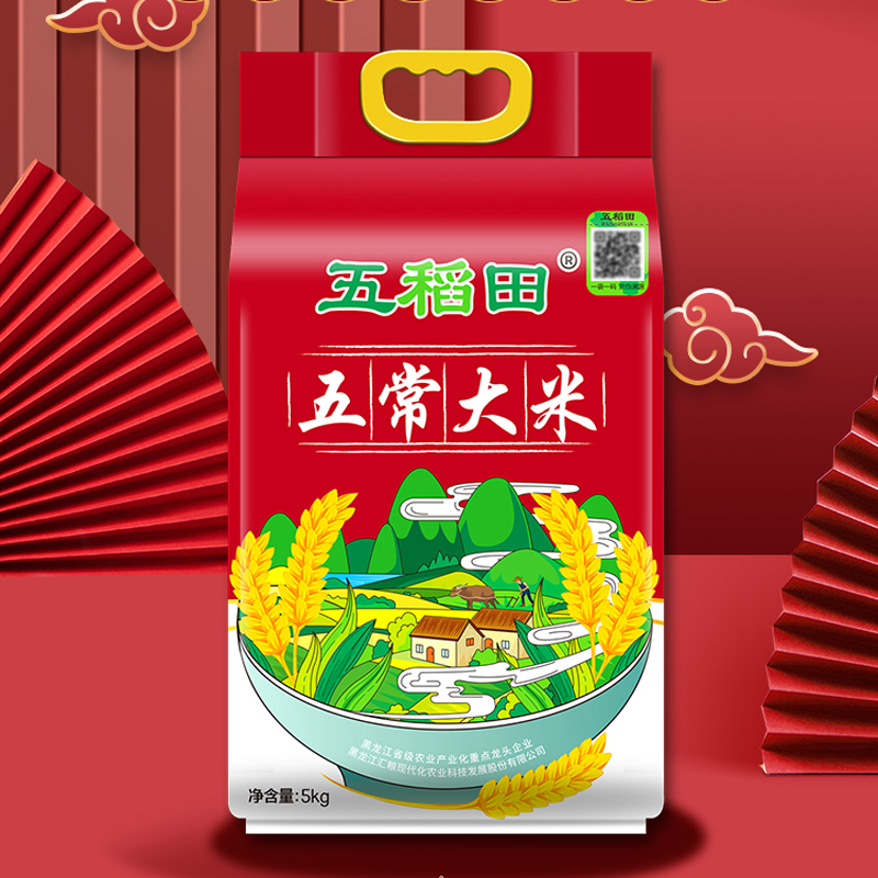 五稻田五常大米官方旗舰店东北大米香米5kg大米10斤2024年新米 37.9元