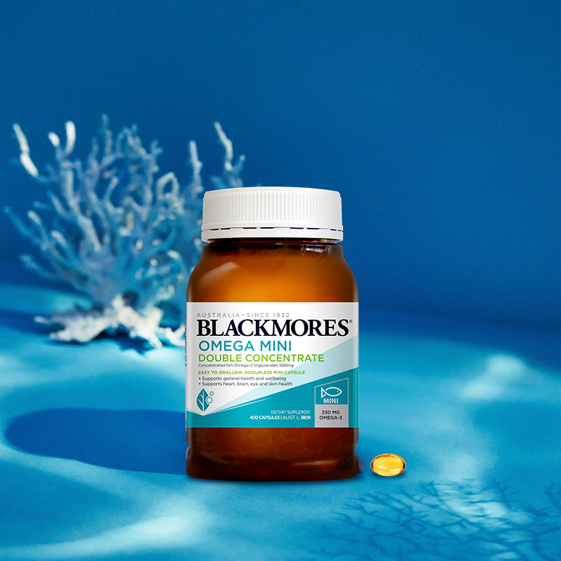 【自营】BLACKMORES澳佳宝柠檬味迷你鱼油400粒胶囊 150.71元