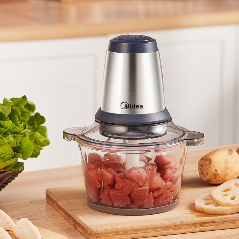 美的绞肉机家用料理机全自动多功能小型搅拌打肉馅碎肉辅食机正品 61.1元