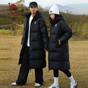 骆驼火神羽绒服北影中长款冬季女款男款90绒加厚连帽拒水羽绒外套