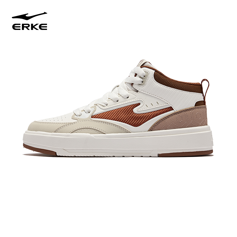 征服鸿星尔克男鞋保暖棉鞋冬季板鞋加绒加厚休闲鞋高帮厚底运动鞋 153.28元