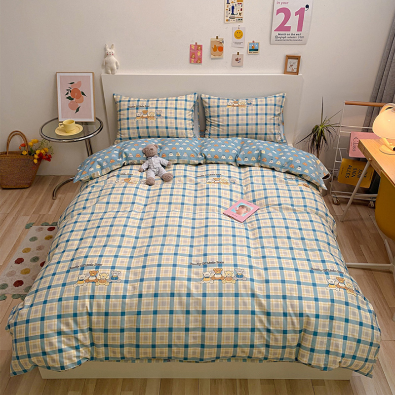 多喜爱纯棉全棉四件套床上用品床单床笠被套被罩学生宿舍三件套 140元