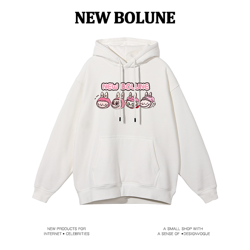 NEW BOLUNE/新百伦官网美式帽衫潮流运动休闲宽松情侣重磅卫衣 69.9元