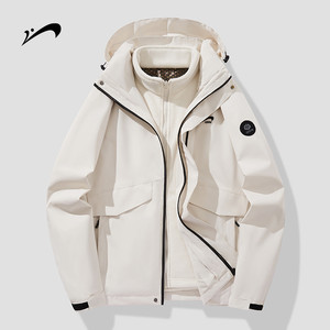 【反季福利】贵人鸟摇粒绒三合一夹克秋冬季潮流连帽保暖御寒外套