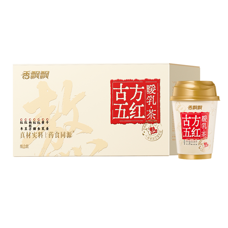 香飘飘古方五红暖乳茶6杯非遗熬煮工序五红膏方奶茶 47.9元
