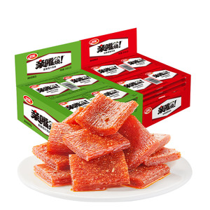 卫龙辣条亲嘴烧两口味480g*2盒装香辣休闲零食大刀肉辣条豆干