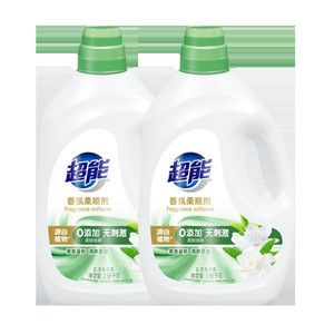 超能香氛柔顺剂2.68kg×2瓶花漾栀子去皱柔软亲肤儿童10.72斤