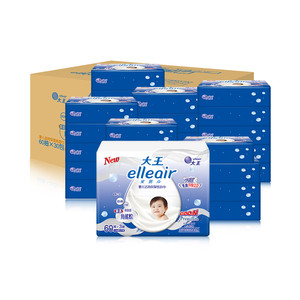 大王奢润保湿乳霜婴儿柔纸巾60抽*30包整箱保湿抽纸宝宝专用