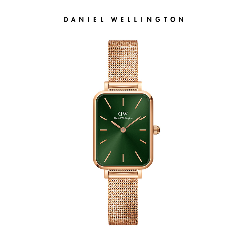 DW女士手表QUADRO系列小方表轻奢小众小绿表腕表绿色时尚复古礼物 1136元