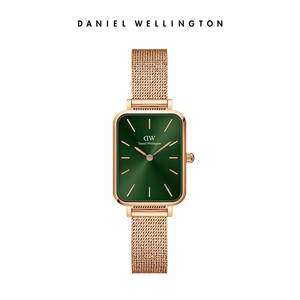 DW女士手表QUADRO系列小方表轻奢小众小绿表腕表绿色时尚复古礼物
