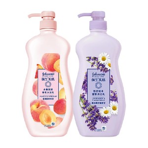 【双11疯抢】强生美肌蜜桃沐浴露薰衣草持久留香双支大容量家庭装