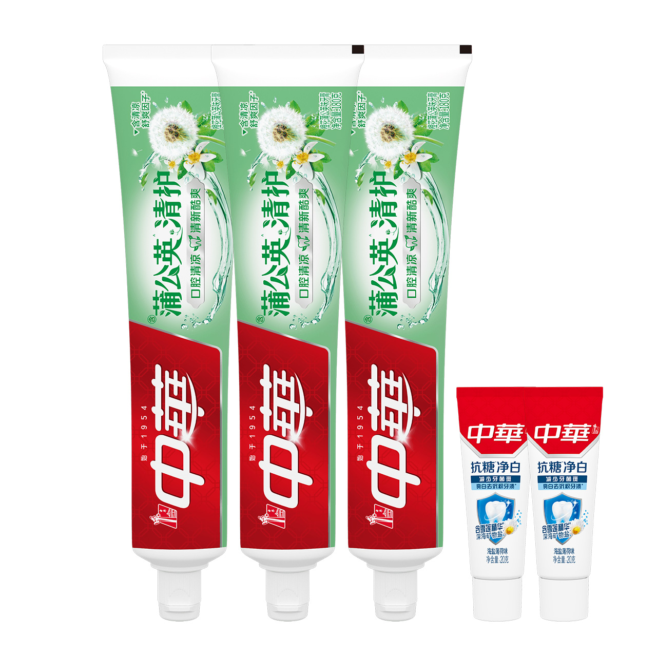 中华花清护牙膏护龈清润清新口气清凉固齿官方旗舰店 30元