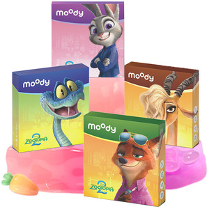 moody疯狂动物城2尼克棕彩色隐形眼镜美瞳日抛10片zb