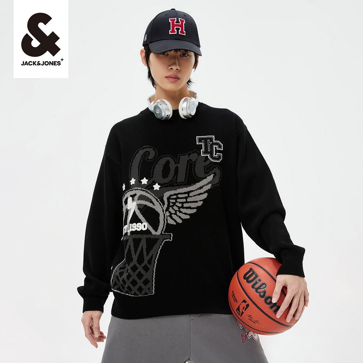 【精选】杰克琼斯秋冬男装新款毛衣刺绣百搭圆领长袖针织男士4 90元