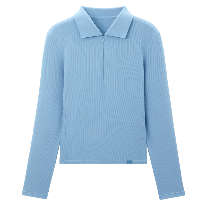 蕉下超模云感polo衫翻领针织衫修身长袖T恤肌底衣内搭上衣打底衫 152.1元