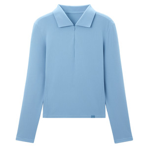 蕉下超模云感polo衫翻领针织衫修身长袖T恤肌底衣内搭上衣打底衫