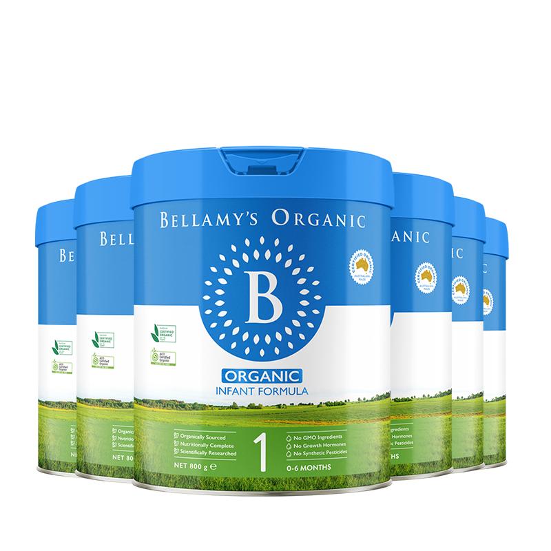 【焕新升级】贝拉米经典2.0版HMO有机幼儿配方牛奶粉1段800g*8罐 1287.4元