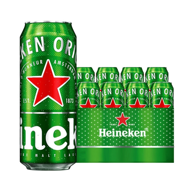 Heineken/喜力啤酒经典/星银500ml/12罐/24罐装全麦精酿啤酒整箱 27元