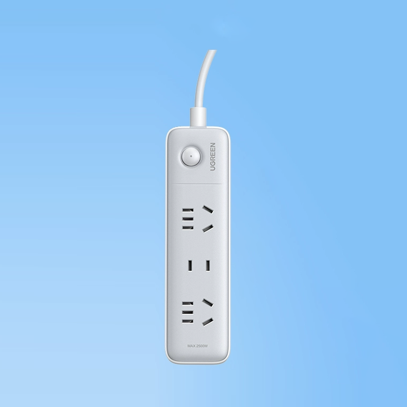 绿联插座插排拖接线板多功能插板宿舍带线分控大功率桌面排插线板 16.9元