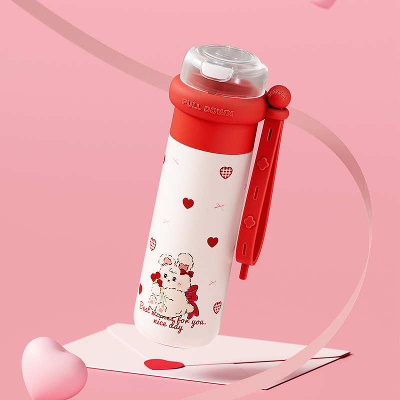 物生物保温杯女生便携学生儿童杯子新款吸管水杯圣诞节情人节送礼 49元