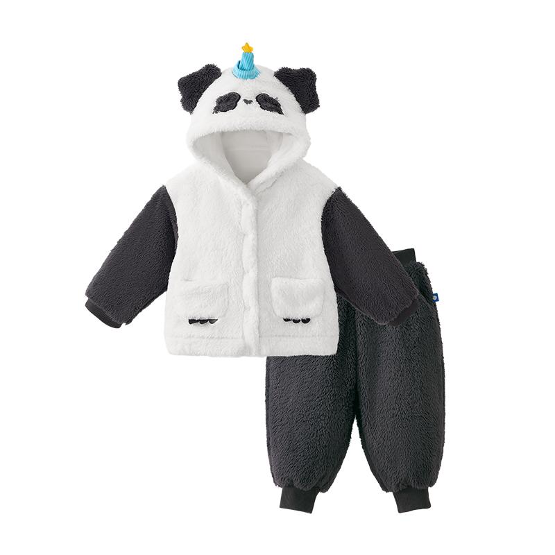 【舒棉绒】babycare宝宝家居服男童居家女童分体套装加绒儿童睡衣 109元