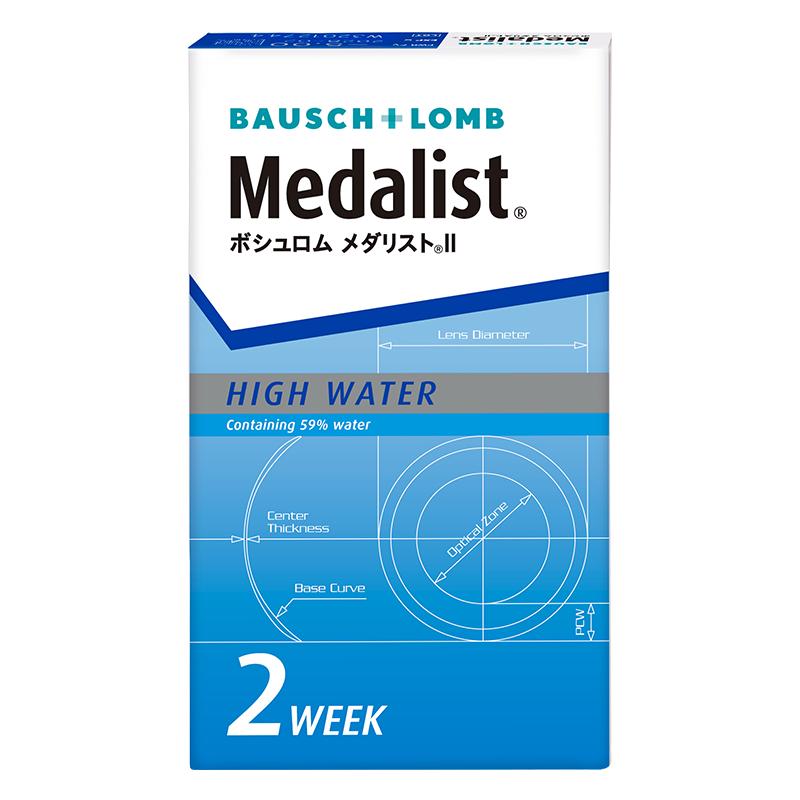 博士伦Medalist双周抛6片半月抛透明近视隐形眼镜透明片官方正品 36元