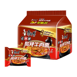 康师傅方便面经典袋酸辣牛肉面袋装泡面速食食品