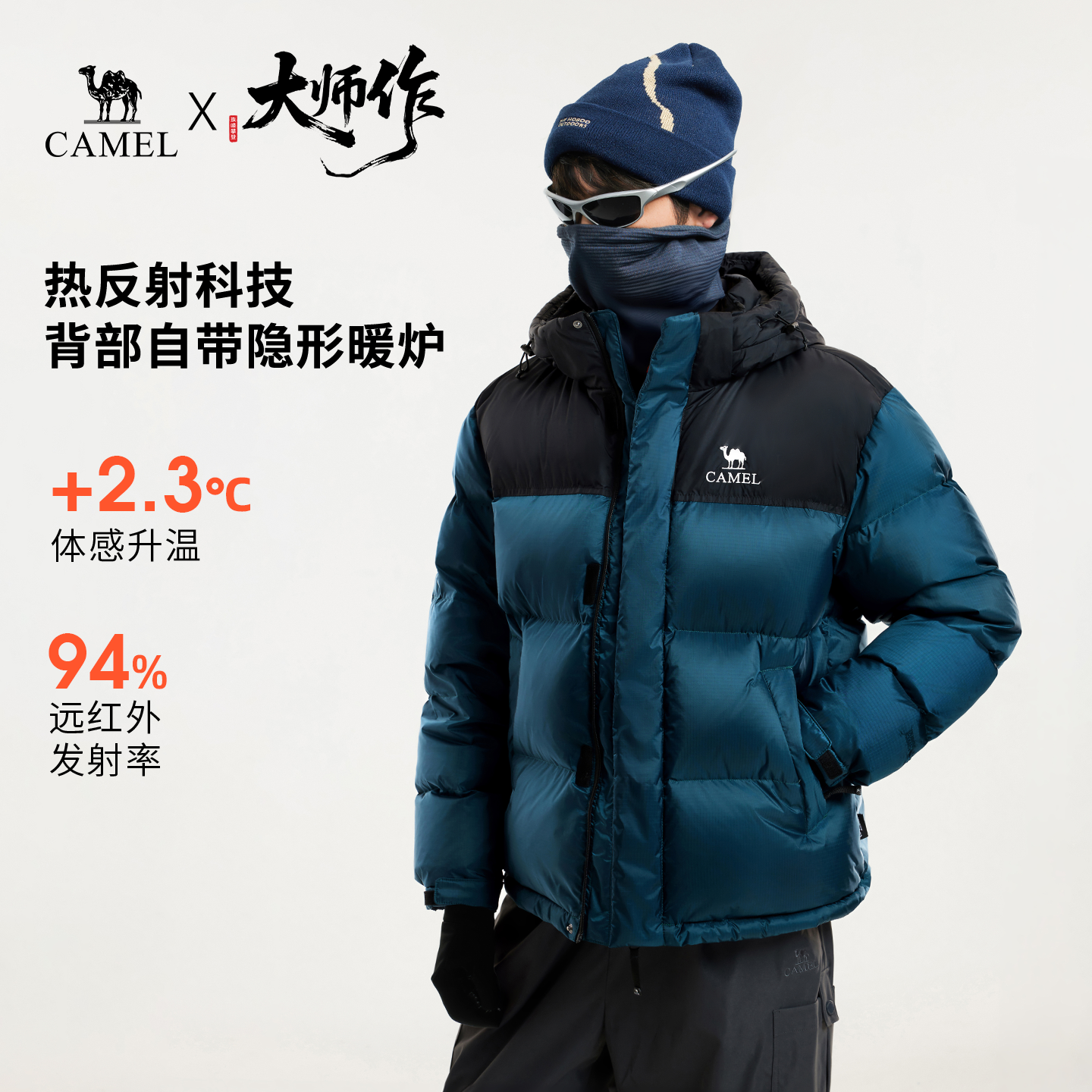 【鹅绒】骆驼羽神PRO户外羽绒服冬季新款女款男款防风外套面包服 914元