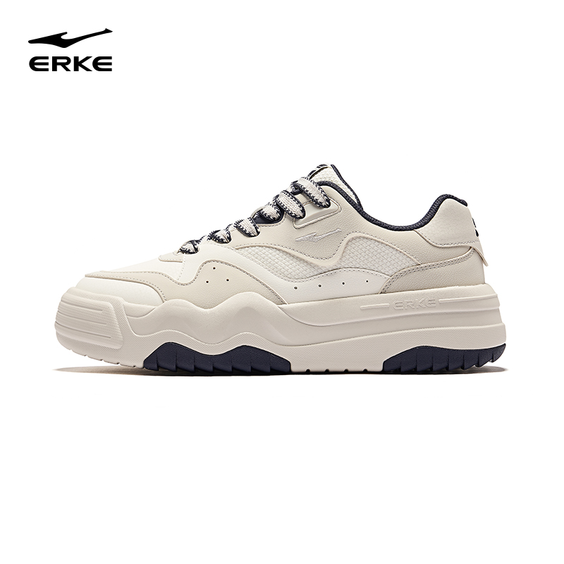 悠然鸿星尔克板鞋男鞋冬季新款鞋子厚底增高运动鞋学生百搭休闲鞋 219元