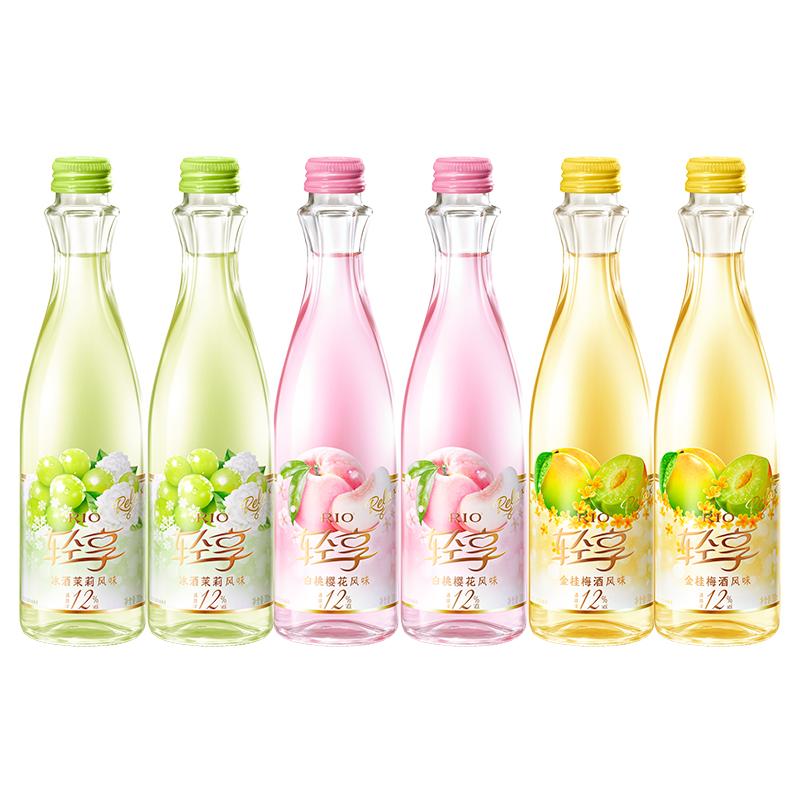 RIO锐澳12度轻享300ml*6瓶低度酒伴手礼女士订婚果酒预调鸡尾酒 89元