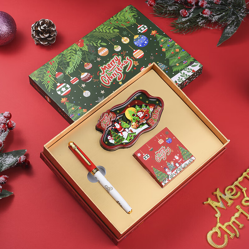 DUKE公爵 圣诞节系列套装 钢笔套装（红色钢笔） 48元