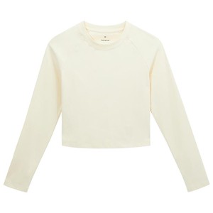 热风女装长T恤秋季女士长袖纯色上衣基础款长T恤修身圆领上衣