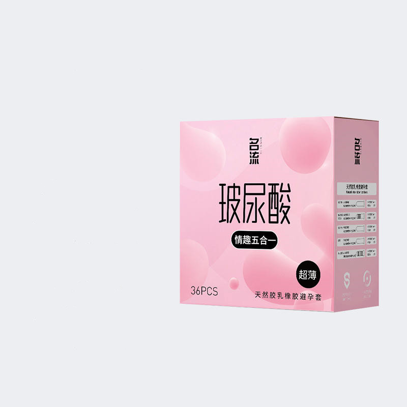 【情趣5合1】名流避孕套超薄裸入玻尿酸003螺纹颗粒延时安全套套 19.8元