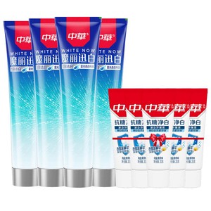 中华魔丽迅白牙膏去黄亮白牙齿清新口气170g旗舰店正品