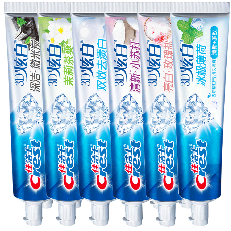佳洁士3D炫白牙膏去黄清新家庭囤货170g*6支 44.32元