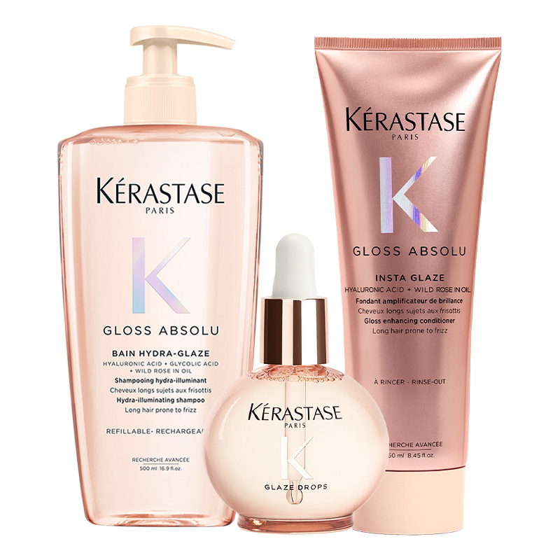 【店播尊享】卡诗釉光玫瑰护发精油洗发水护发素套装礼盒小粉珠 1040元