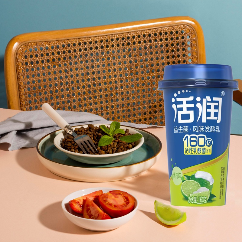 新希望澳牛低温活润青柠酸奶160g/杯小口杯 19.9元
