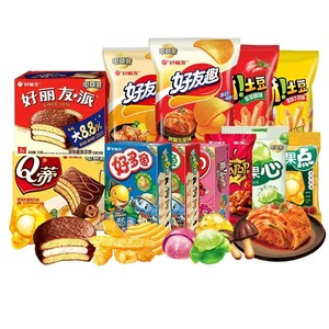 【31元任选8件】好丽友巧克力味派好友趣呀土豆软糖好多鱼嘶哈食