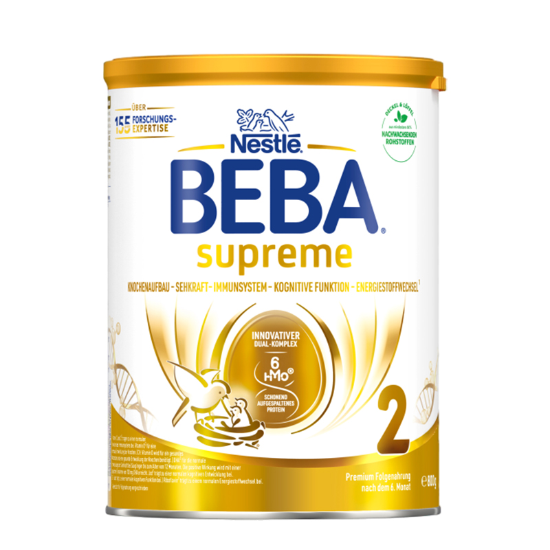 德国雀巢BEBA贝巴至尊新版SUPREME六种HMO高端婴幼儿奶粉2段进口 2108元