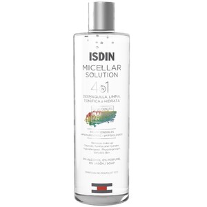 ISDIN怡思丁眼唇脸三合一卸妆水清爽温和保湿深层敏肌清洁水400ml