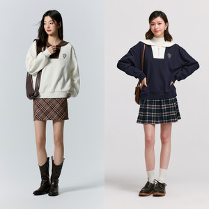 【清仓-卫衣合辑冬B】森马情侣装简约日常休闲舒适通勤圆领加厚