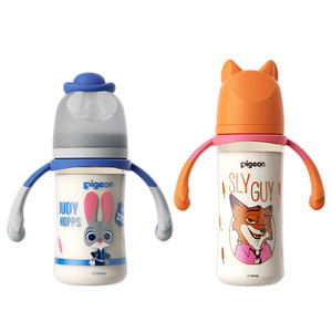贝亲迪士尼疯狂动物城PPSU奶瓶大容量新生儿防胀气防呛官方旗舰店
