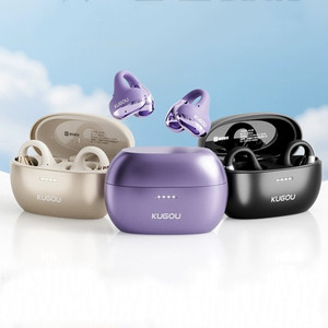 酷狗6.0蓝牙耳机耳夹无线开放式运动高音质超长续航2025新款KG280