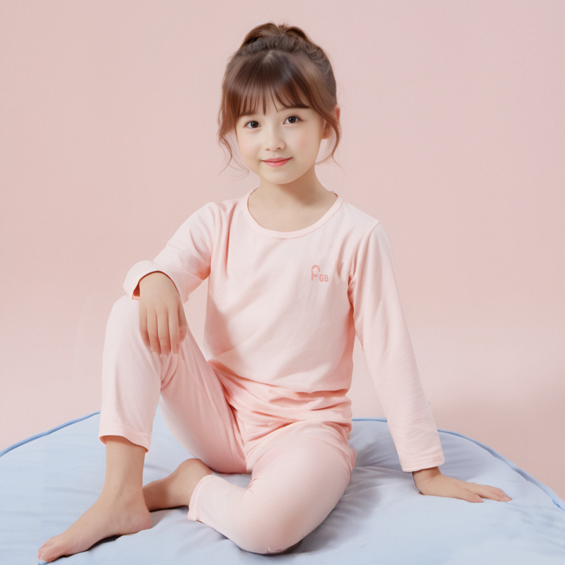 好孩子儿童春秋季男女孩套装棉莫代尔学生秋衣裤家居打底衫睡衣中 29.9元